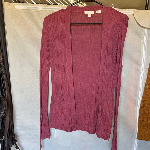 LC Lauren Conrad Burgundy Ribbed Cardigan - Picture 1 of 1